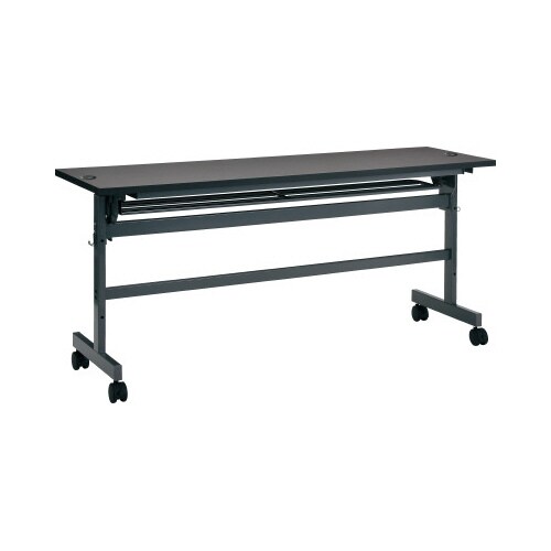 配線フラップテーブル幅1500奥行450Nダーク