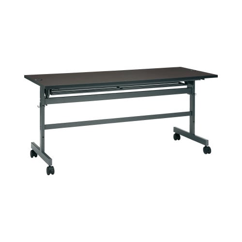 配線フラップテーブル幅1500奥行600Nダーク
