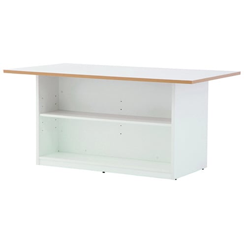 ストレージテーブル 幅1600奥行900 ホワイト