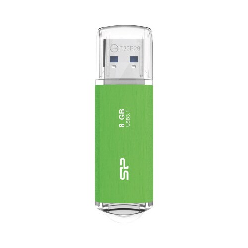 キャップ式USBメモリ B02 8GB 緑 3個