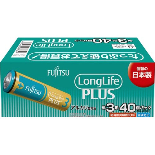 アルカリ乾電池ロングライフプラス単3形40本