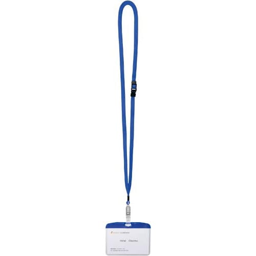 ストラップ付き名札ブルー 10個