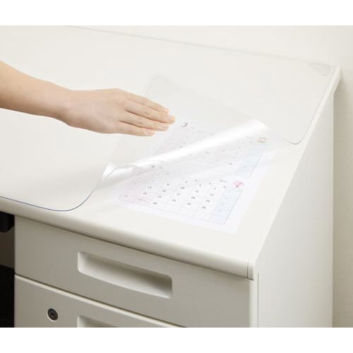 ピタッとズレにくいデスクマット透明 120×70