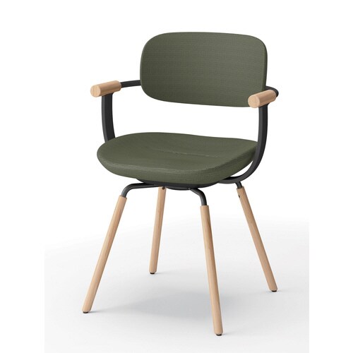 バーテブラ BKベース 木部OL 背座Lグリーン