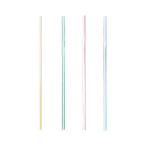 ストライプストロー 4色アソート 裸500本入×5