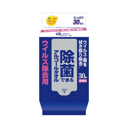 除菌できるアルコールタオルウイルス除去30枚×36