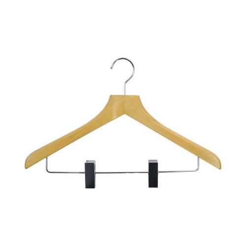 木製ハンガー 木と生活 クリップ ナチュラル 5本