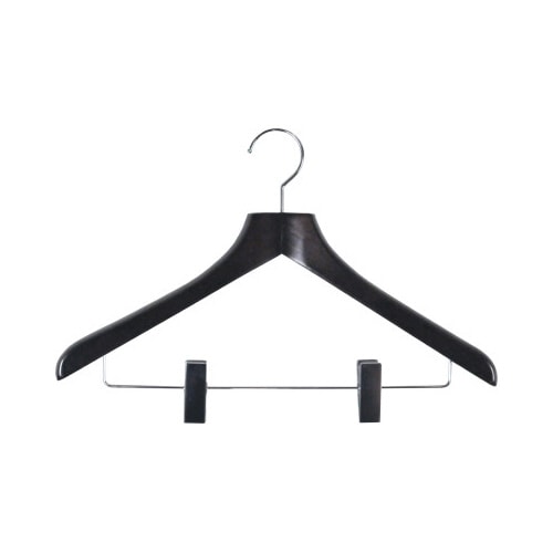 木製ハンガー 木と生活 クリップ ブラウン 5本