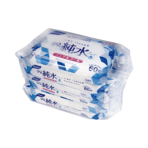 純水99%ウェットティシュ60枚3P×16