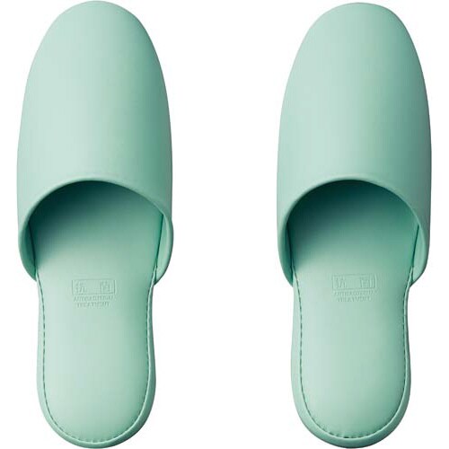 抗菌レザー調パステルスリッパ グリーン10足入×3