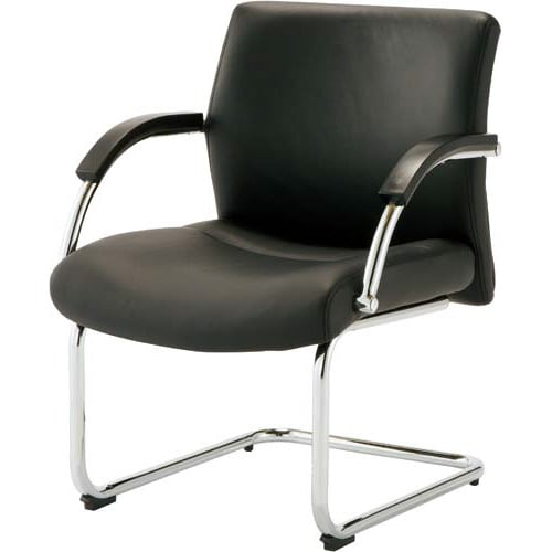 アコールチェア 本革ブラック 肘付