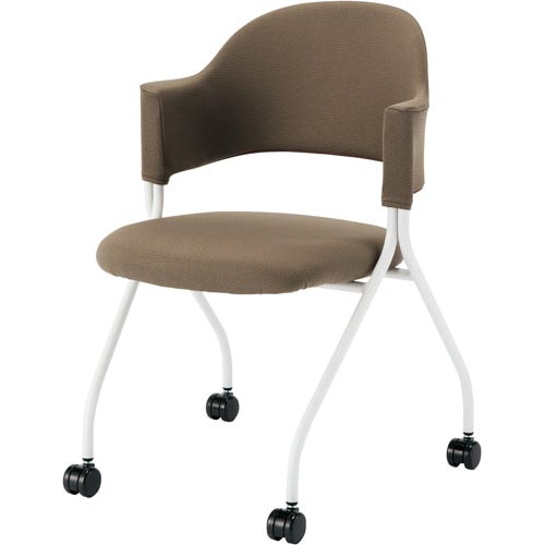 フランチェアクロスタイプ白脚 背座ベージュ