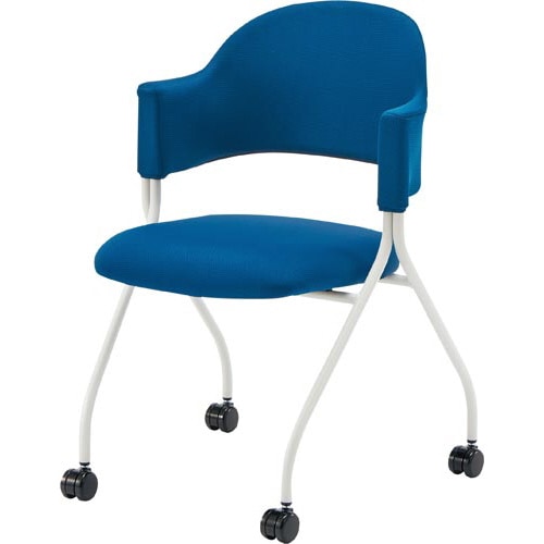 フランチェアクロスタイプ白脚背座プルシアンブルー