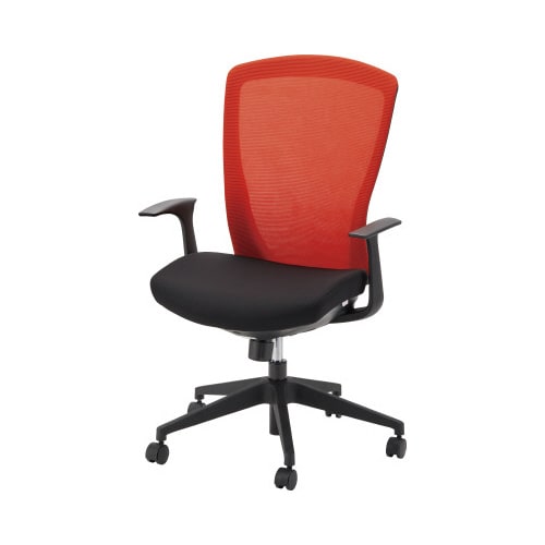 ラフィナートネット2チェア 肘付 レッド