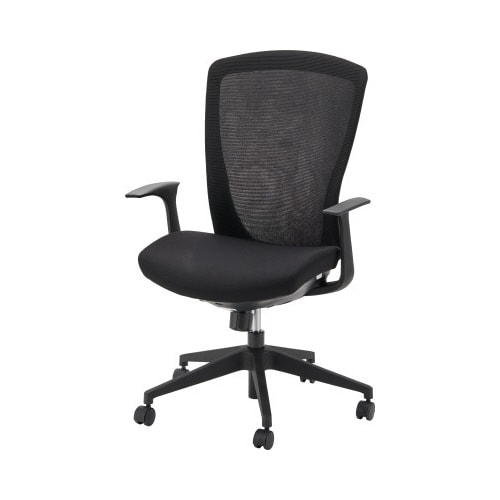 ラフィナートネット2チェア 肘付 ブラック