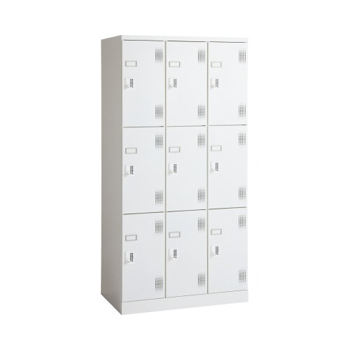 アッセスチールロッカーSプッシュ錠9人用3段W