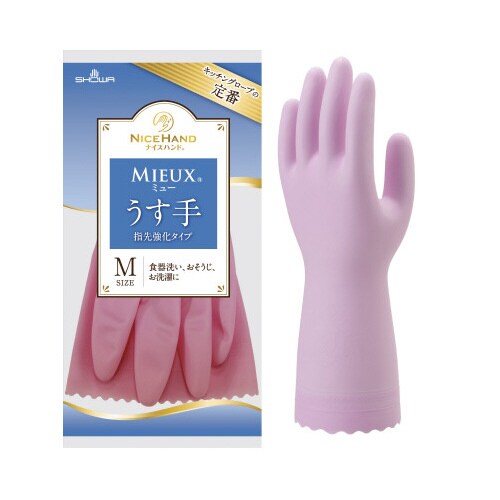 ナイスハンドミュー薄手 Mピンク 1双
