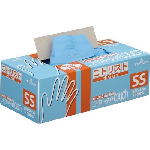 ニトリスト・タッチ100枚入 ブルー SS 1箱