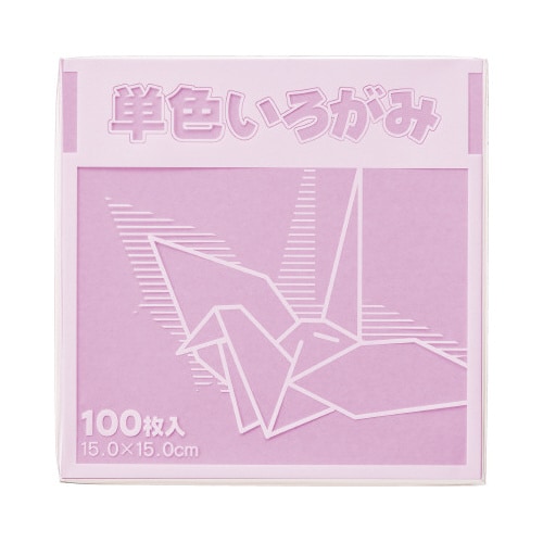単色折り紙 15×15cm 桃 100枚