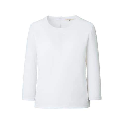 七分袖ニット BCK7105 ホワイト 9号