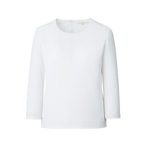 七分袖ニット BCK7105 ホワイト 17号