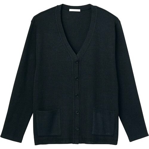 Vネック カーディガン ブラック M