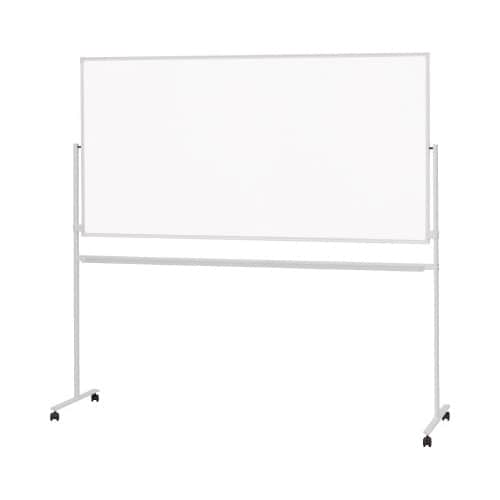 スチール板面ホワイトボードT字脚 両面 W1770