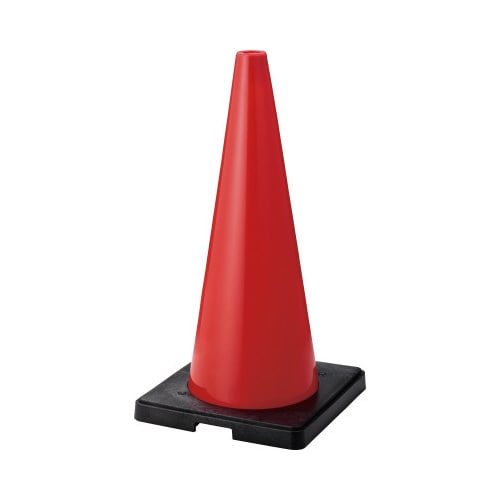 樹脂製コーンベット付三角コーン 赤 8個