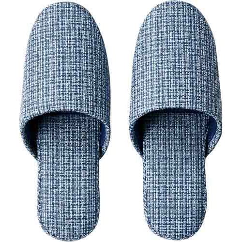 足が蒸れにくいメッシュスリッパ M ネイビー5足入