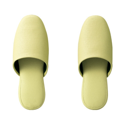 抗菌レザー調ビニールスリッパソフトグリーンM40足