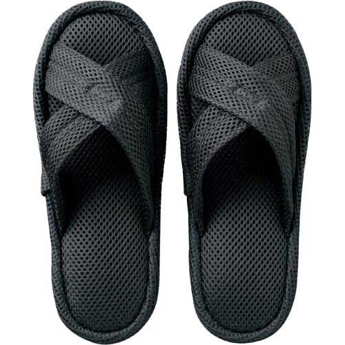 バンドメッシュスリッパ ブラック×5