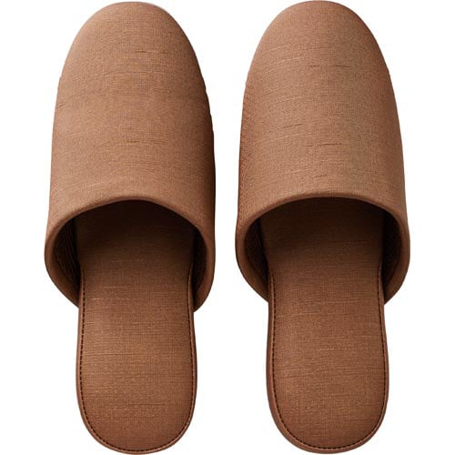 足が蒸れにくいビニールスリッパ ブラウン M×5