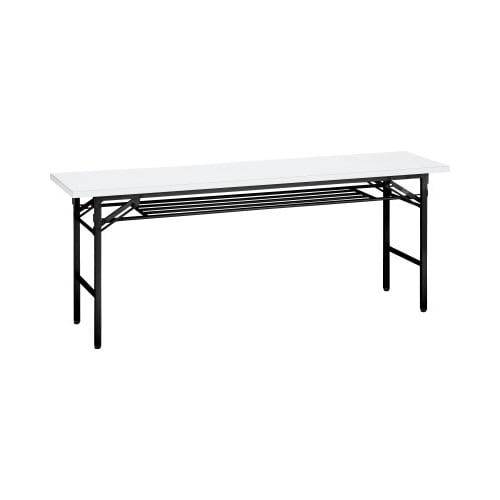 折畳みテーブル脚黒1845ホワイト