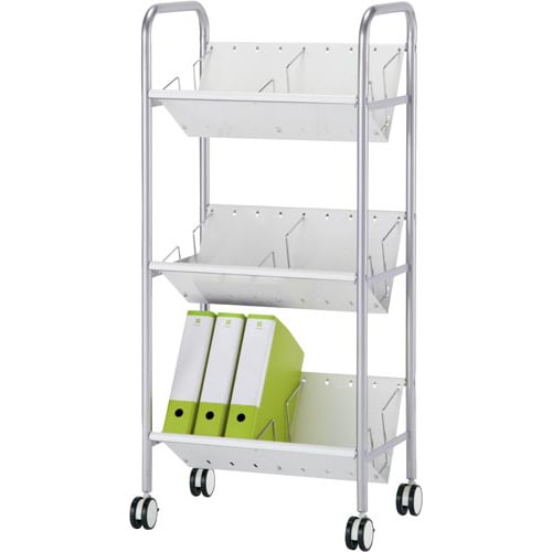 ホワイトシェルフ ファイルワゴン 3段