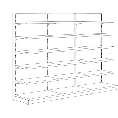 YF什器(ボード)片面3連 H1800D400