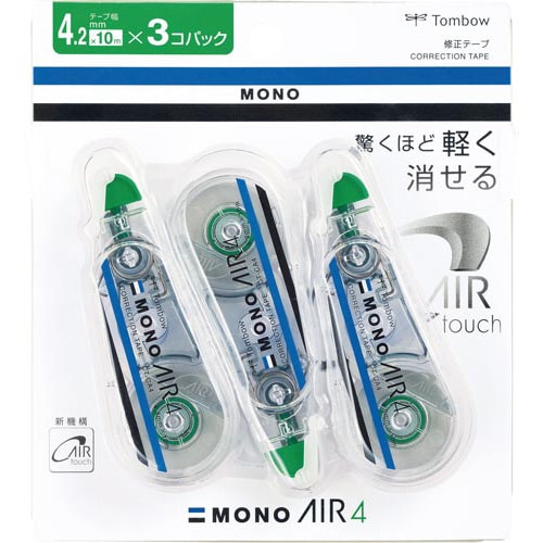 修正テープMONOモノエアー4.2mm3個×3