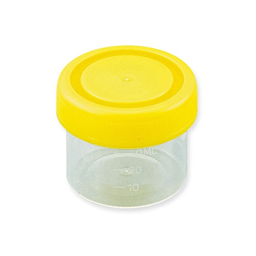 標本容器 40mL フタ黄