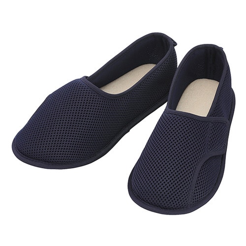 ケアシューズ(早快マジック レギュラー) 紺 L