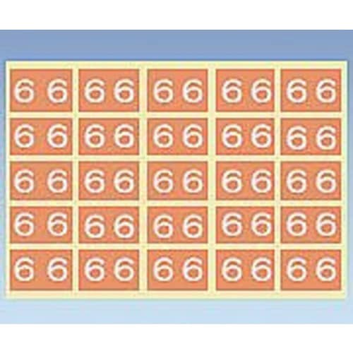 カラーナンバーラベル 15×30mm(6