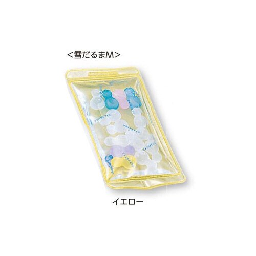 クリスタルカラーピロー (雪だるまM/イエロー)