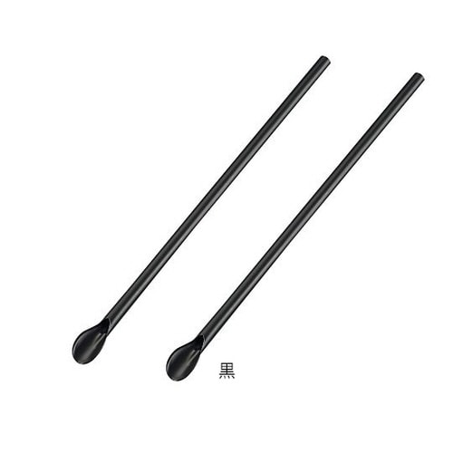 スプーンストロー(ディスポタイプ) 黒 500本入