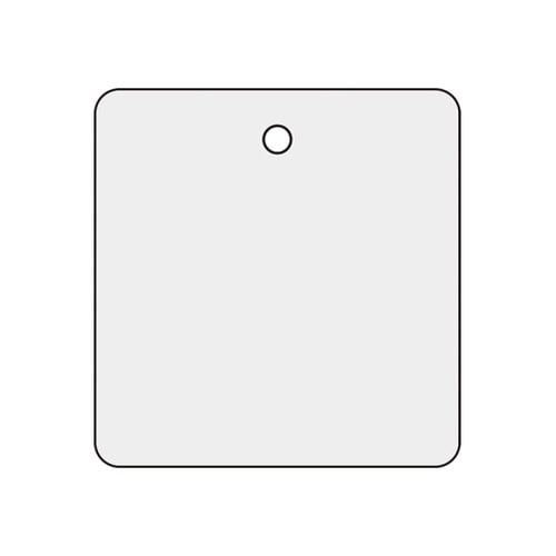 バルブ開閉札 (無地) 角型50mm