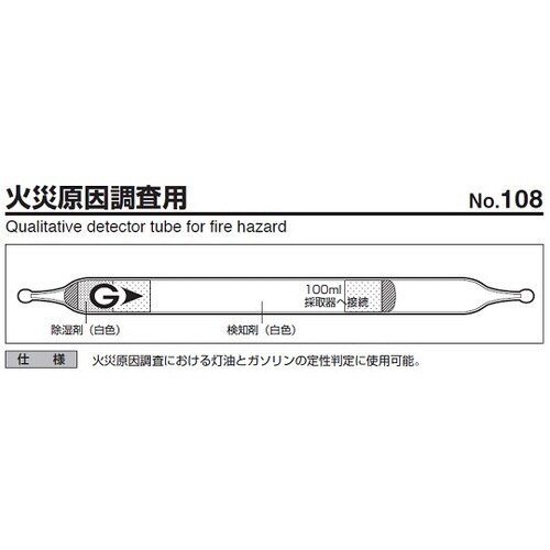 ガス検知管108
