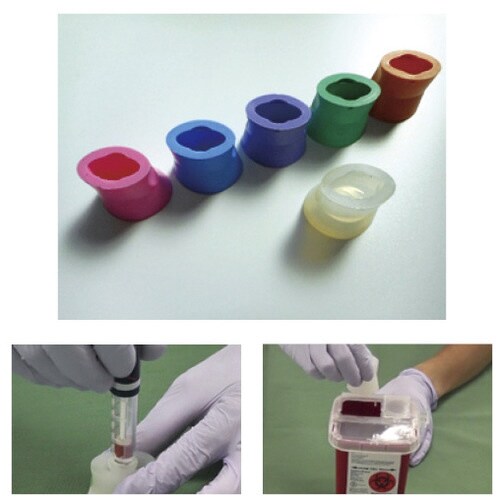 注射針着脱補助具 山丸 青 DD0001−2