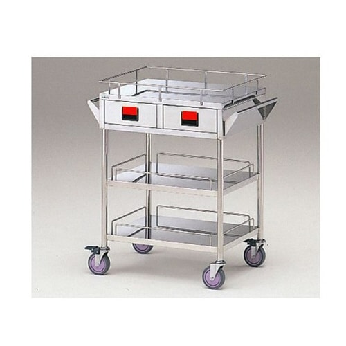 カラフルカート 3段−赤 750×450×855