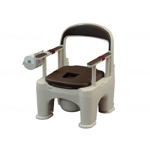 ポータブルトイレ 脱臭ソフト便座 モカブラウン