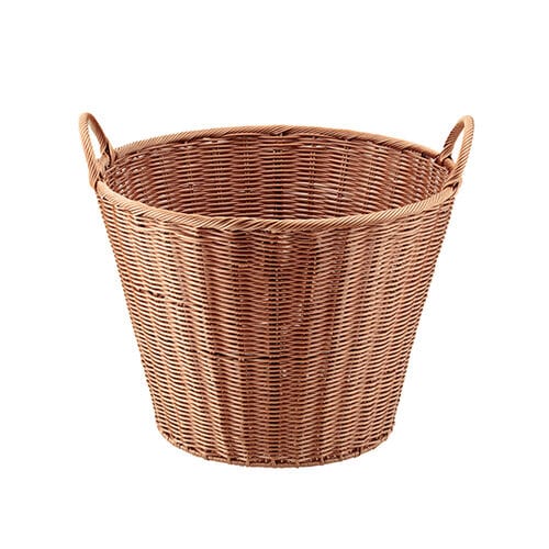 丸深型テーパーバスケット ブラウン