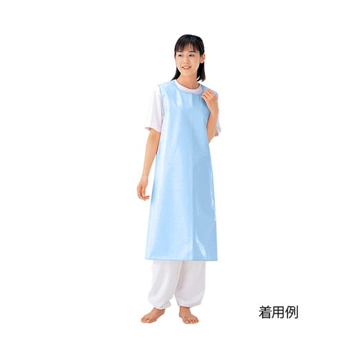 入浴介助エプロン (面ファスナー) サックス/L