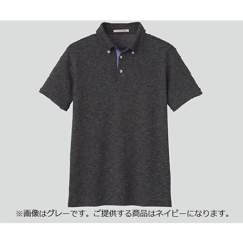 男女兼用吸汗速乾ポロシャツ ネイビー L