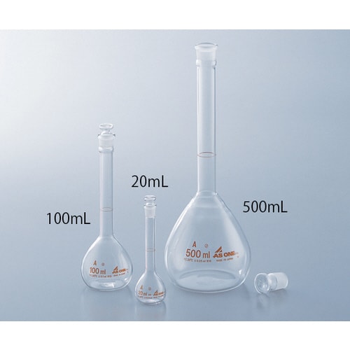 メスフラスコ 白 10ml(ASONE)